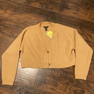 Burnt orange button up sweater from FOREVER 21